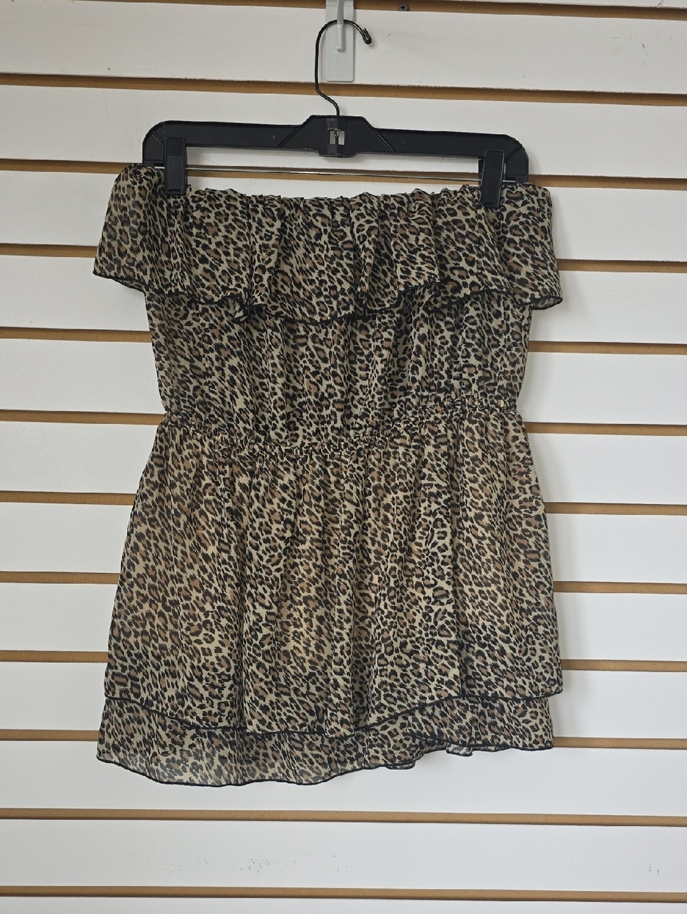 Strapless Leopard Print Top Large